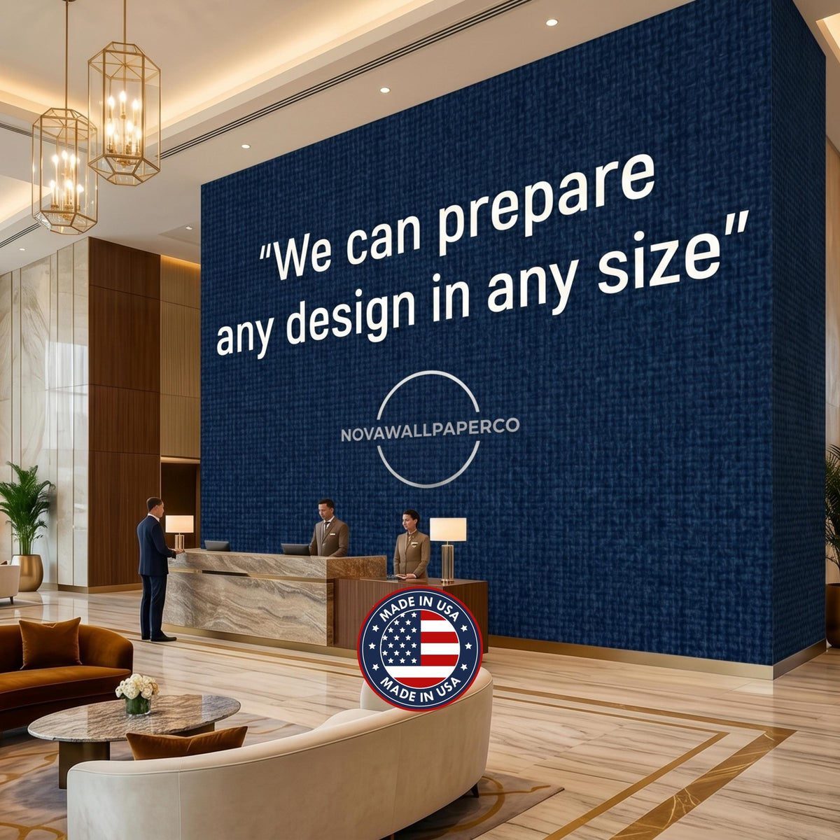 Customizable Wall Mural, Bespoke Design, Commercial Grade, Made in USA