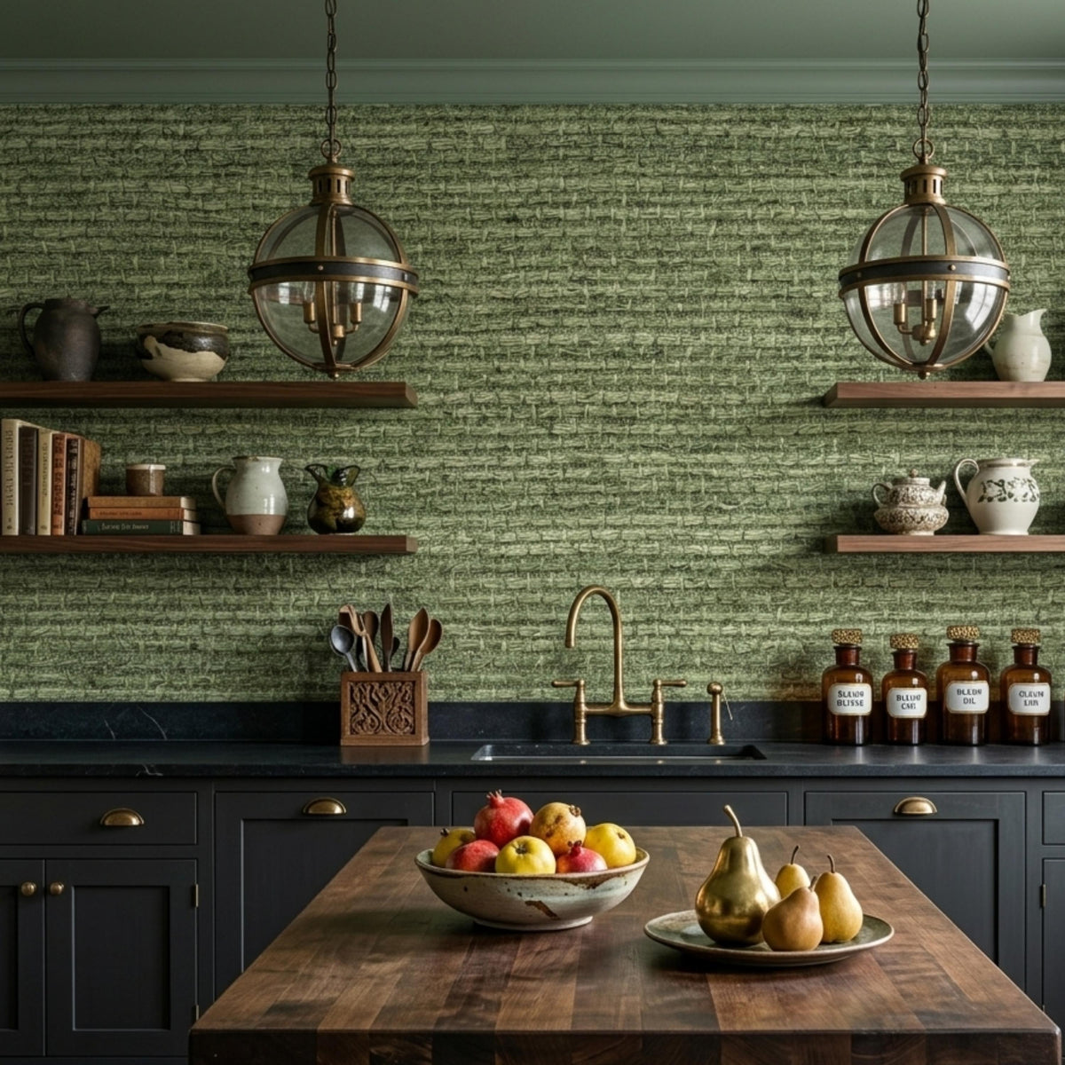 Green Grasscloth Textured Wallpaper Peel and Stick, Natural Boho Wall Decor, Modern Organic Accent Wall, Minimalist Woven Fabric Wall Mural