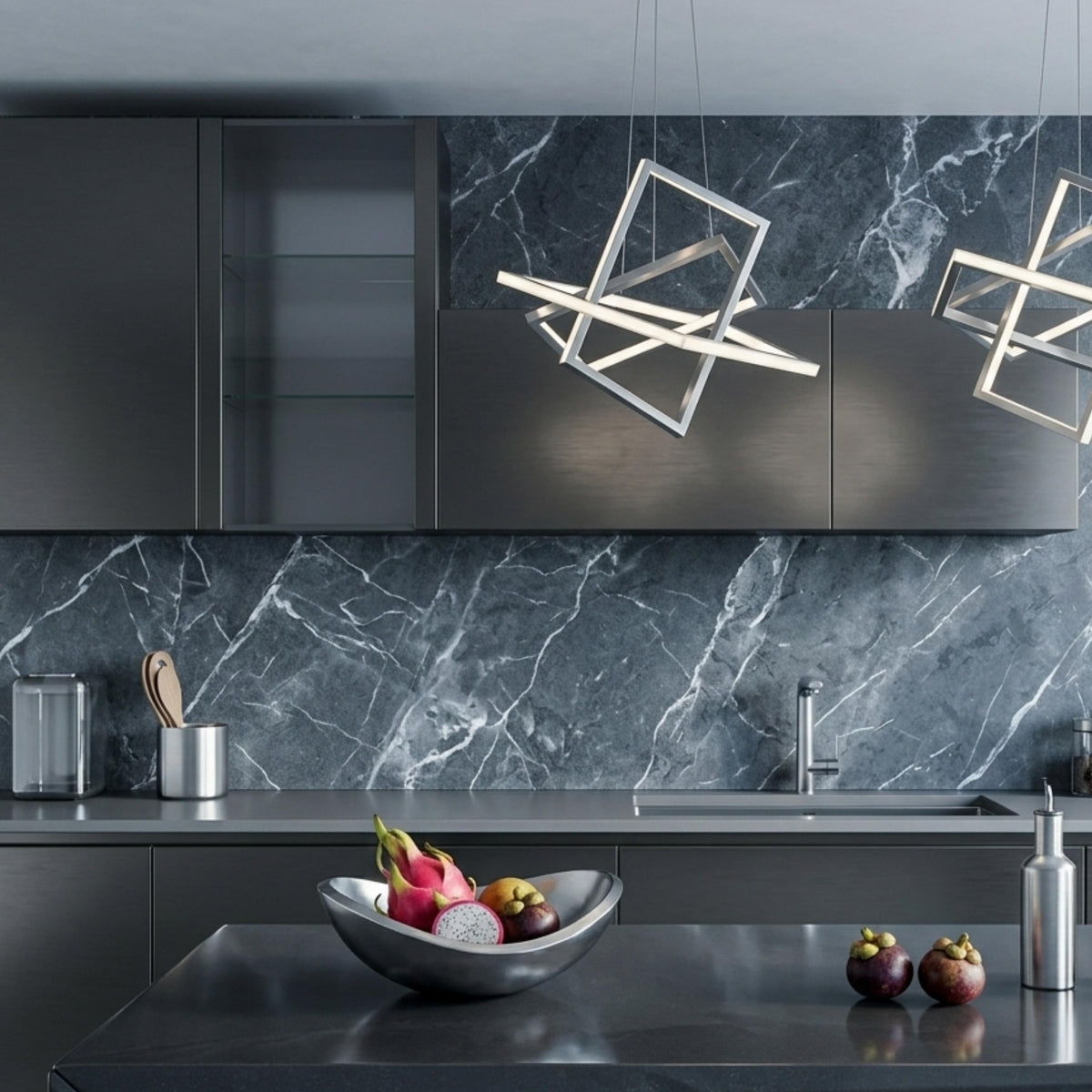 Dark Grey Marble Pattern Wallpaper Mural, Modern Luxury Stone Wall Decor, Minimalist Industrial Accent Wall