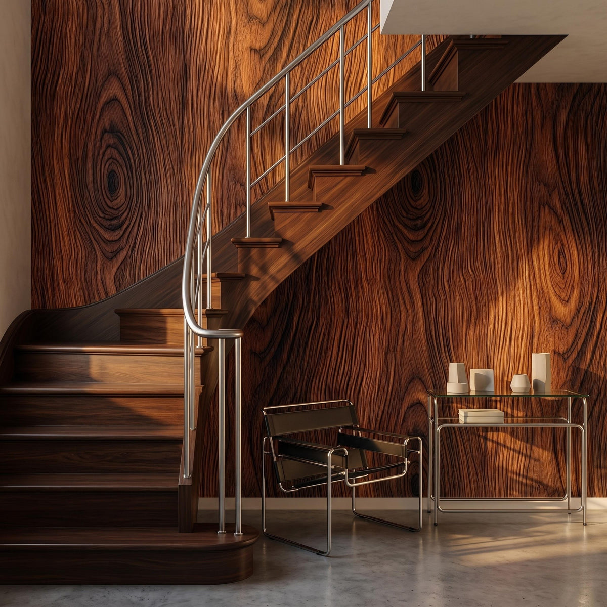 Rustic Brown Wood Grain Wallpaper Mural, Modern Cabin Wall Decor, Organic Texture Office Accent, Farmhouse Faux Wood Look Peel and Stick