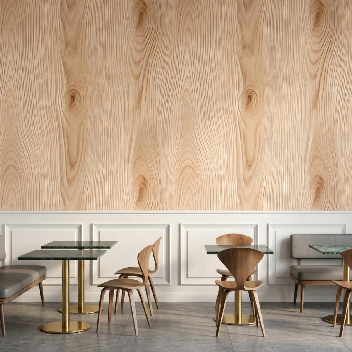 Natural Wood Grain Peel and Stick Wallpaper, Boho Wood Wall Decal, Modern Japandi Home Decor, Minimalist Accent Wall