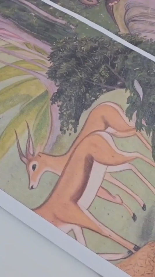 Jaipur Garden Wallpaper Mural: Vibrant Green Peel & Stick Wallpaper